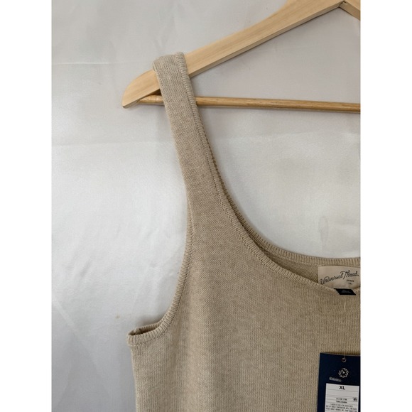 NWT‎ Universal Thread Sweater Tank Maxi Dress Tan Crochet Hem Size XL - Picture 9 of 13